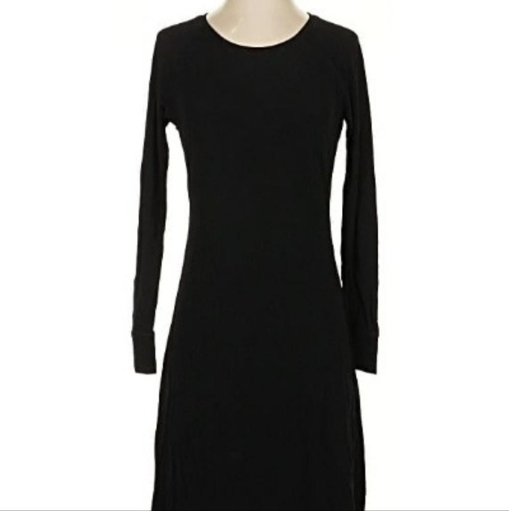 James Perse Casual Black Long Sleeve Dress Sz S